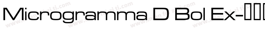 Microgramma D Bol Ex字体转换